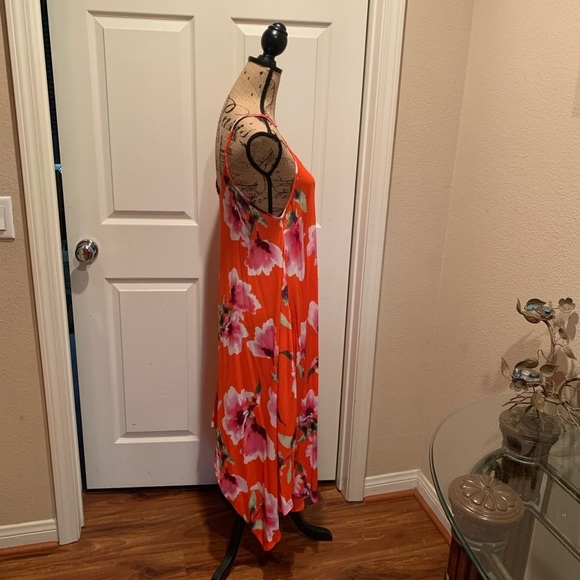 Orange floral print maxi - Picture 4 of 6
